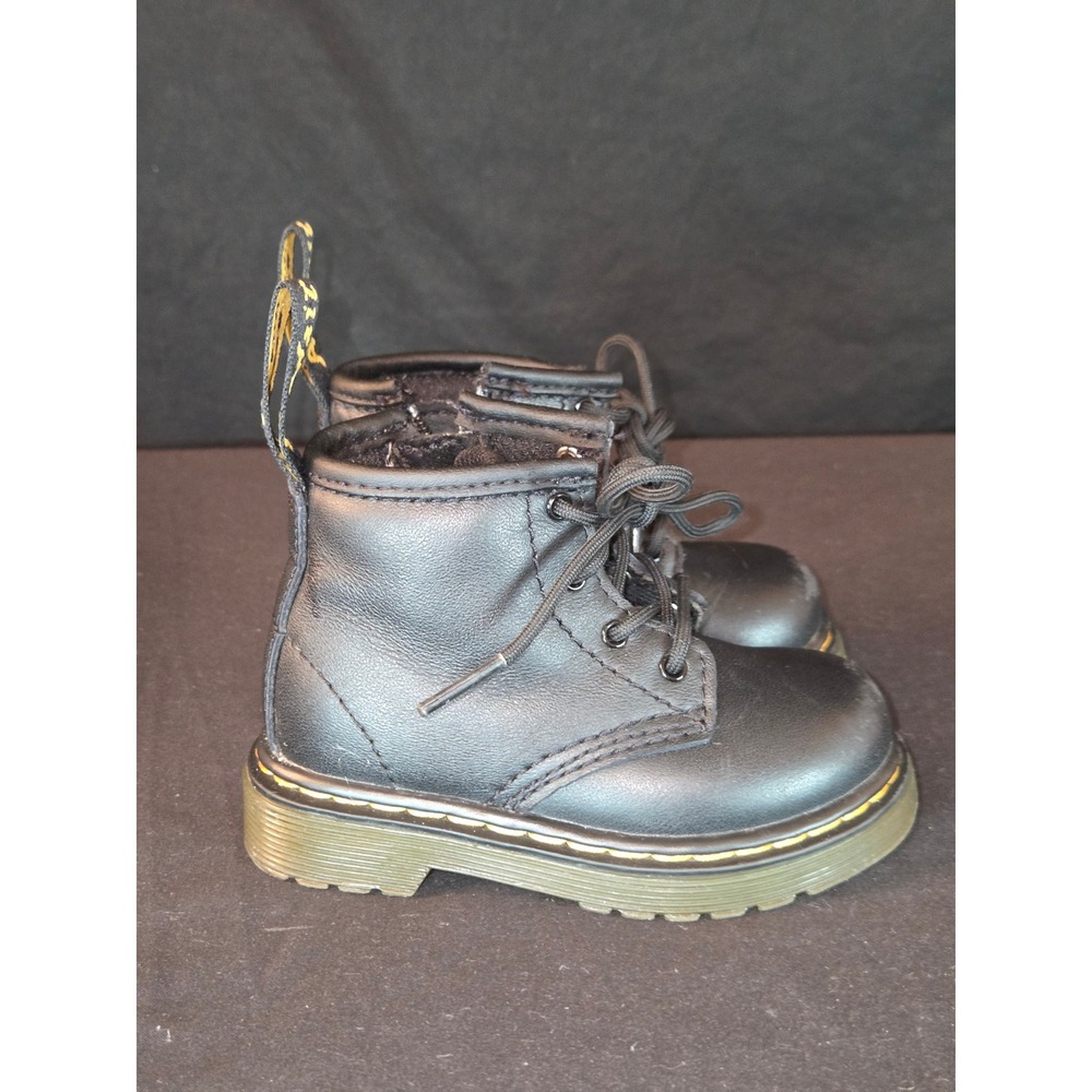 Dr. Martens 1460 Toddler Black Leather Ankle Boots Lace Up & Zipper US 5 - Picture 6 of 10